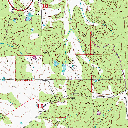 Topographic Map of Frumar Lake Dam, MO