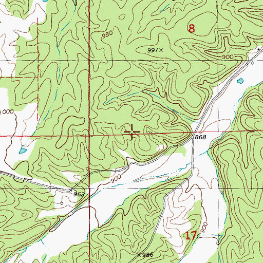 Topographic Map of Seidl Lake, MO