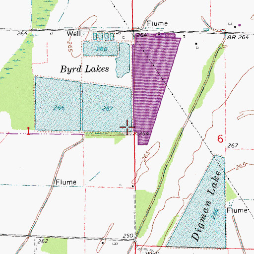 Topographic Map of Byrd Lakes, AR