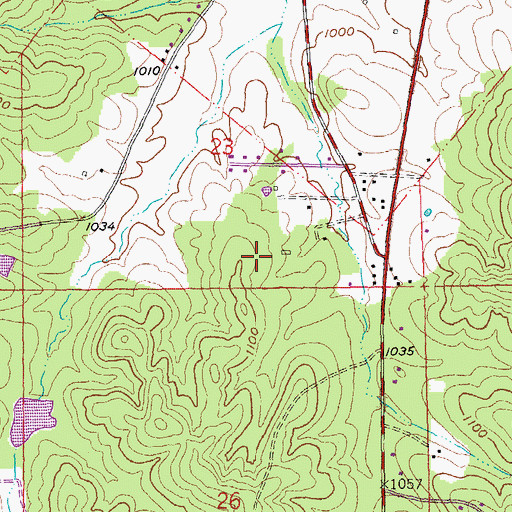 Topographic Map of Mononame 866 Dam, MO