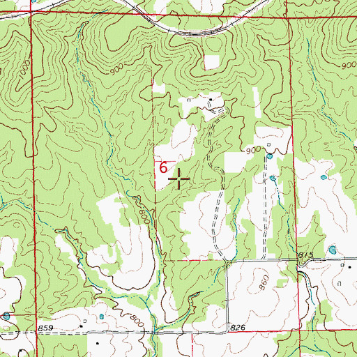 Topographic Map of Trautman Lake Dam, MO