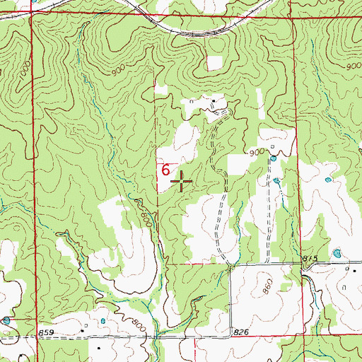 Topographic Map of Trautman Lake, MO