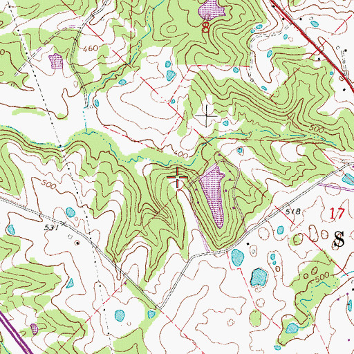Topographic Map of Lach Difani Dam, MO