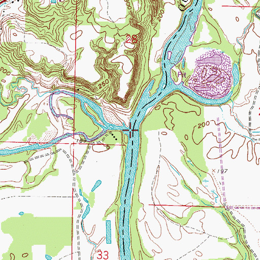 Topographic Map of Caddo River, AR