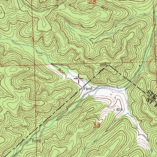 Topographic Map of Dalton Lake Dam, MO