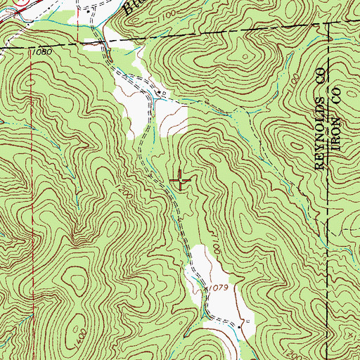 Topographic Map of Perdido Dam, MO