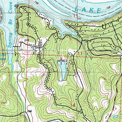Topographic Map of William Hayes Lake Dam, MO