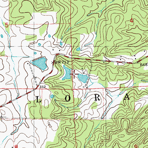 Topographic Map of Wright Lake Dam, MO