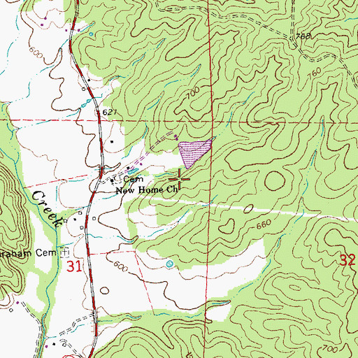 Topographic Map of Williams Lake Section 31 Dam, MO