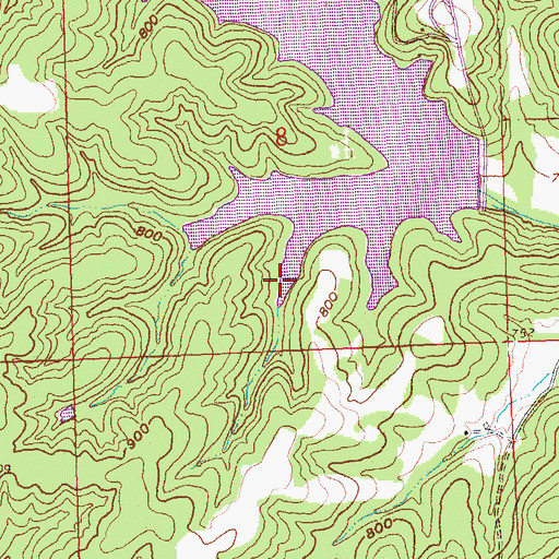 Topographic Map of Port Perry Number 2 Lake, MO