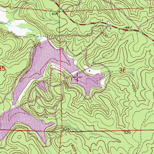 Topographic Map of Lake Julia Dam, MO
