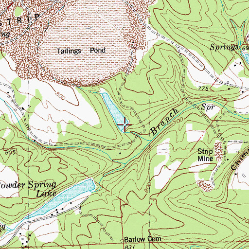 Topographic Map of Lower Dresser Number 4 Dam, MO
