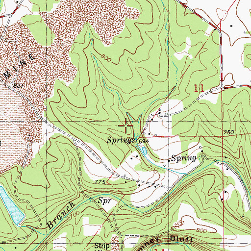 Topographic Map of New Dresser Number 4 Dam, MO