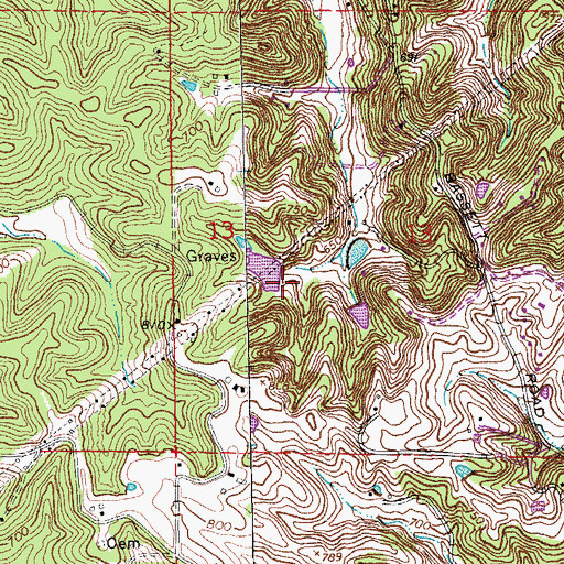 Topographic Map of E Anthonis Lake Dam, MO