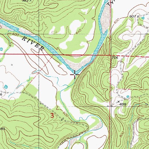 Topographic Map of Calf Creek, AR