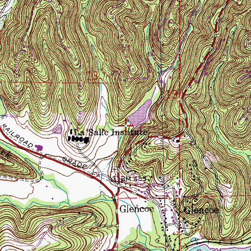 Topographic Map of Lake Lasalle Dam, MO