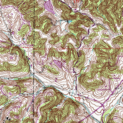 Topographic Map of Guilford Lake Dam, MO