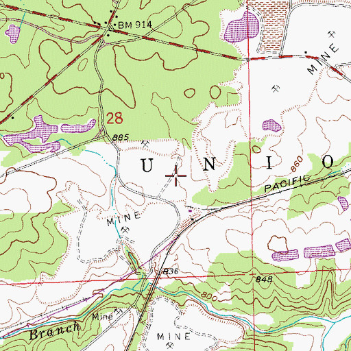 Topographic Map of Dresser Minerals Number 7 North Dam, MO