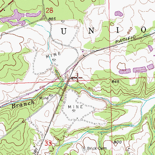 Topographic Map of Dresser Minerals Number 7 South Dam, MO