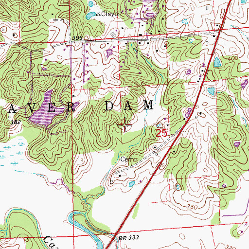 Topographic Map of Lake Christene, MO
