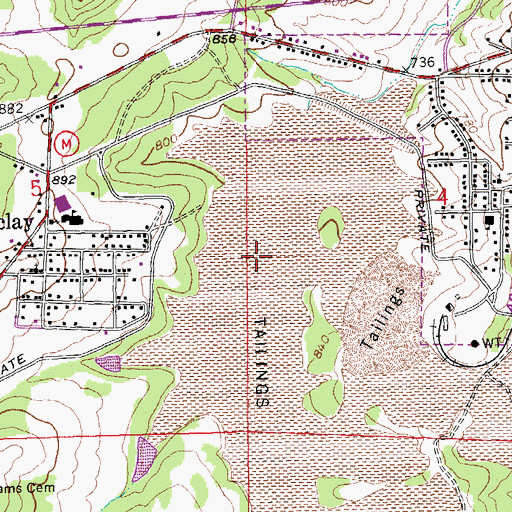 Topographic Map of Eaton Dam, MO
