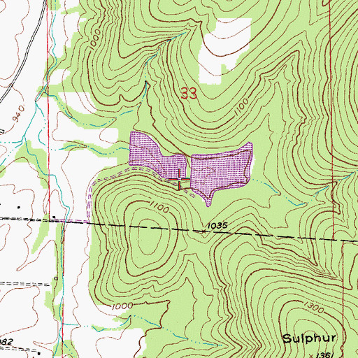 Topographic Map of Vineyards Twin Lakes Upper Dam, MO