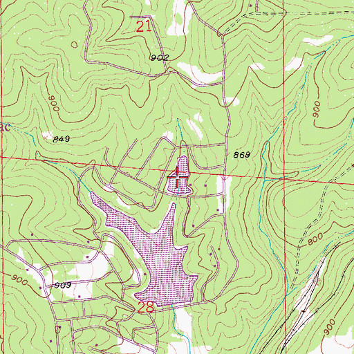 Topographic Map of Lac Calista, MO