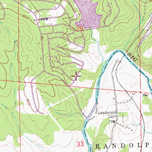 Topographic Map of Lac Emerald Dam, MO
