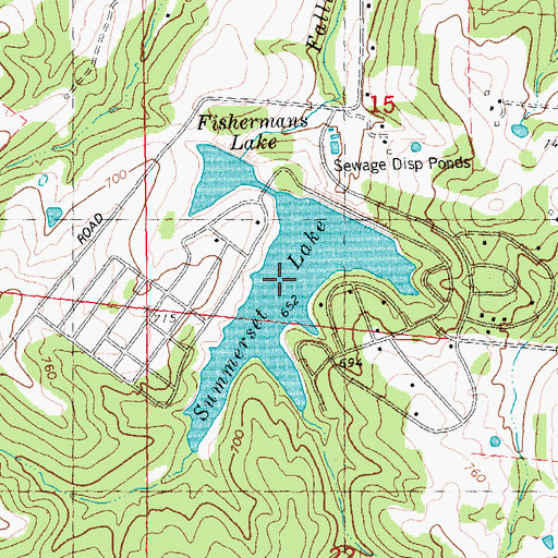 Topographic Map of Spring Lake, MO