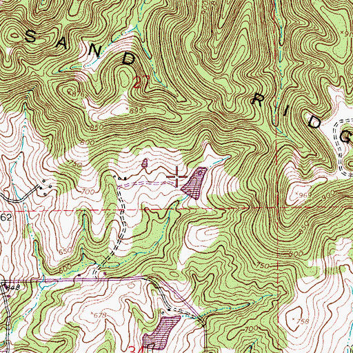Topographic Map of Boyher Lake Dam, MO