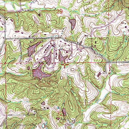 Topographic Map of Gwenmil Lake Dam, MO