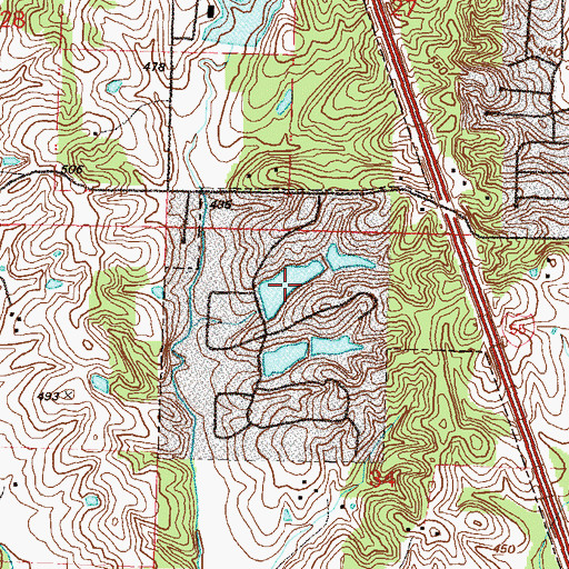 Topographic Map of North Twin Lake, MO