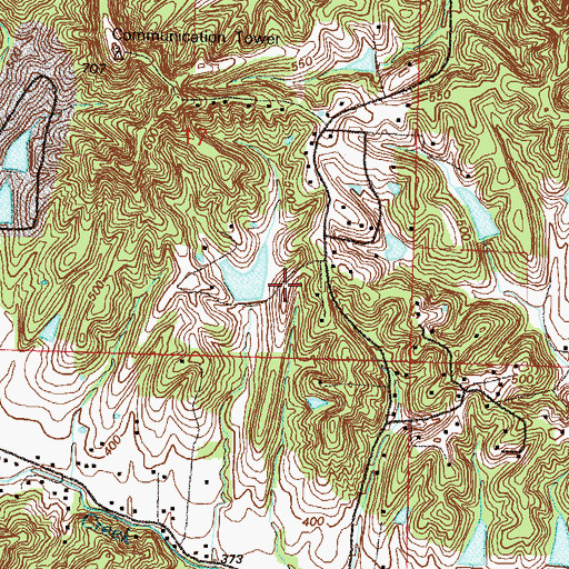 Topographic Map of Brown Lake Dam, MO