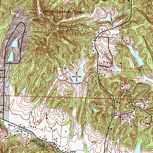 Topographic Map of Brown Lake, MO