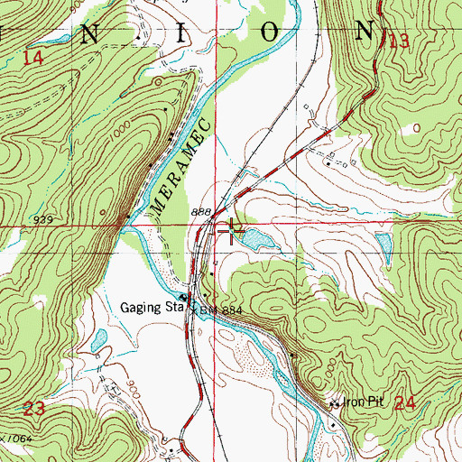 Topographic Map of Ploch Lake Dam, MO