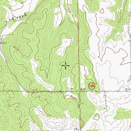 Topographic Map of Fulton Dam, MO