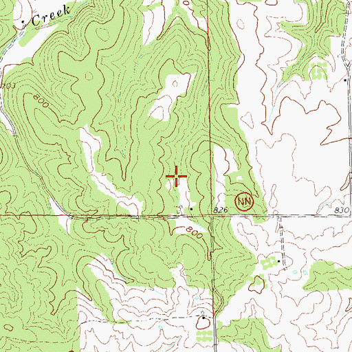 Topographic Map of Fulton Lake, MO