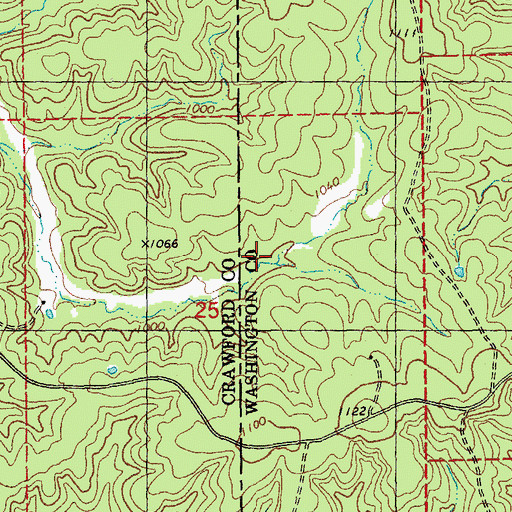 Topographic Map of Henpeck Hollow Dam, MO