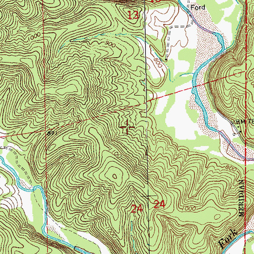 Topographic Map of Fletcher Clarification Dam, MO