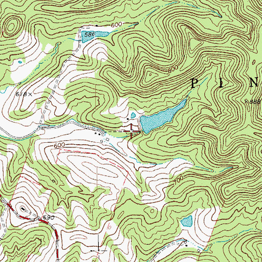 Topographic Map of Sky Ranch Lake Dam, MO