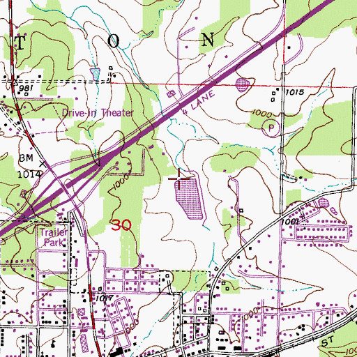 Topographic Map of Kamler Lake Dam, MO