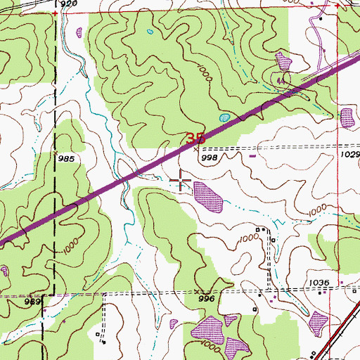 Topographic Map of Lerwick Lake Dam, MO