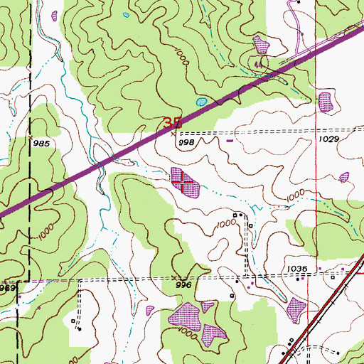 Topographic Map of Lerwick Lake, MO
