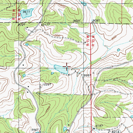 Topographic Map of Kleffner Lake Dam, MO