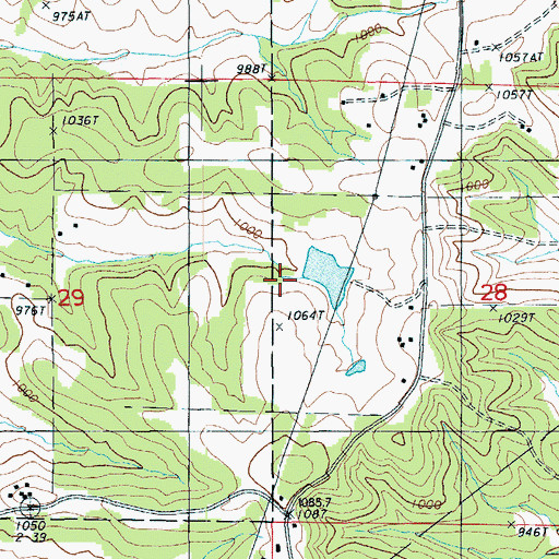 Topographic Map of Vogt Dam, MO