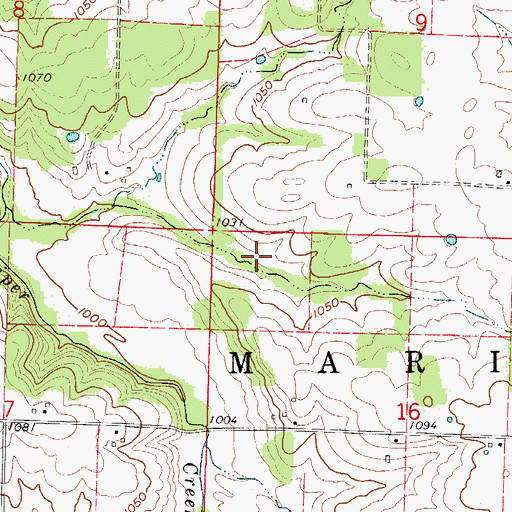 Topographic Map of Hawk Lake Dam, MO