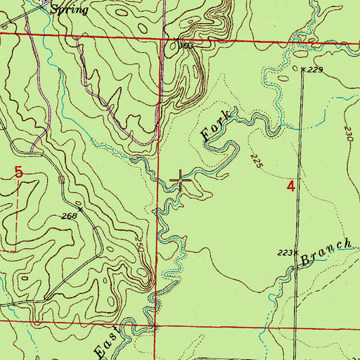 Topographic Map of Campground Creek, AR