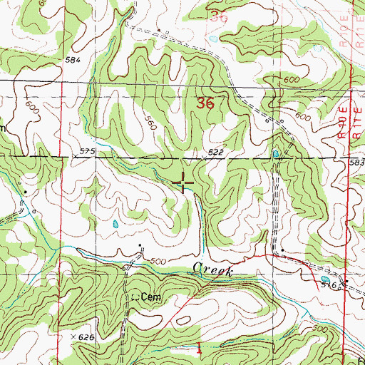 Topographic Map of Lona Lou Lake Dam, MO