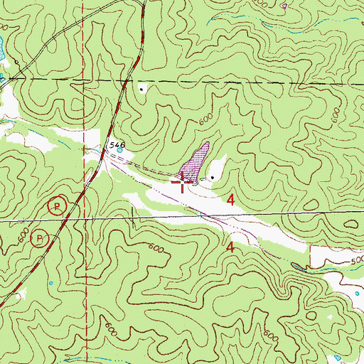 Topographic Map of Anderson Lake Dam, MO