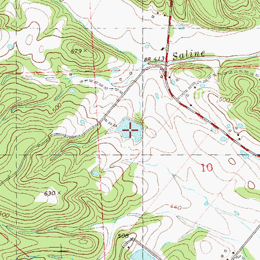 Topographic Map of Kisco Dam, MO